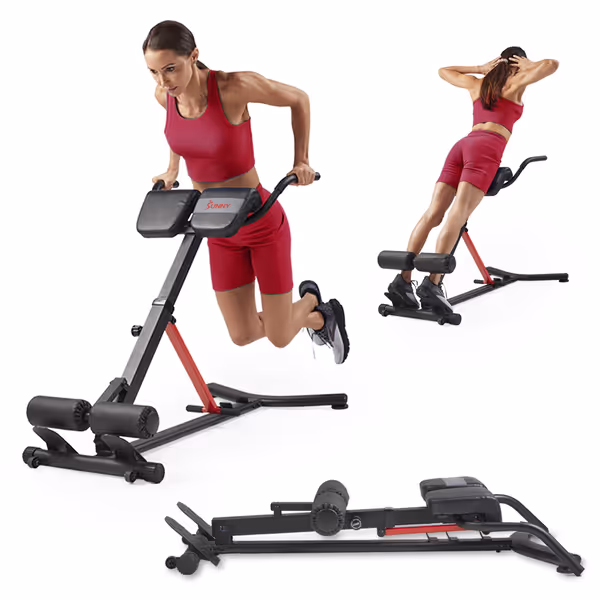 Sunny Health Foldable Hyperextension Roman Chair